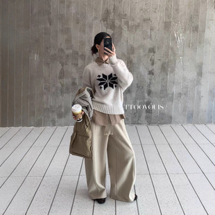 VOUIS冬季 羊毛衫 新款 毛衣圆领长袖 女加厚 2385韩系保暖针织衫 TTOO