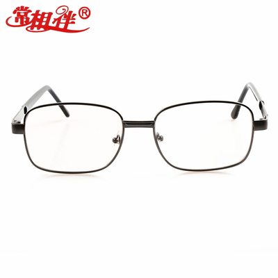 水晶眼镜男士款正品石头平光浅茶