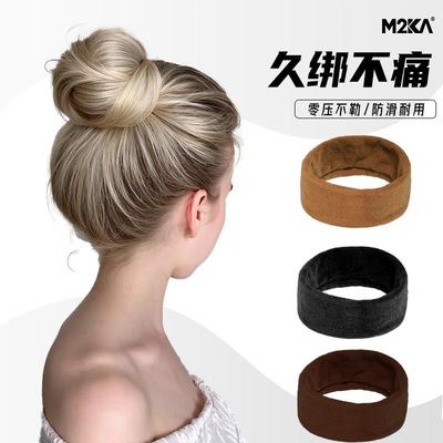 M2Ka加宽面膜发圈女新款高级感无痕皮筋丸子头盘发头绳扎头发发绳