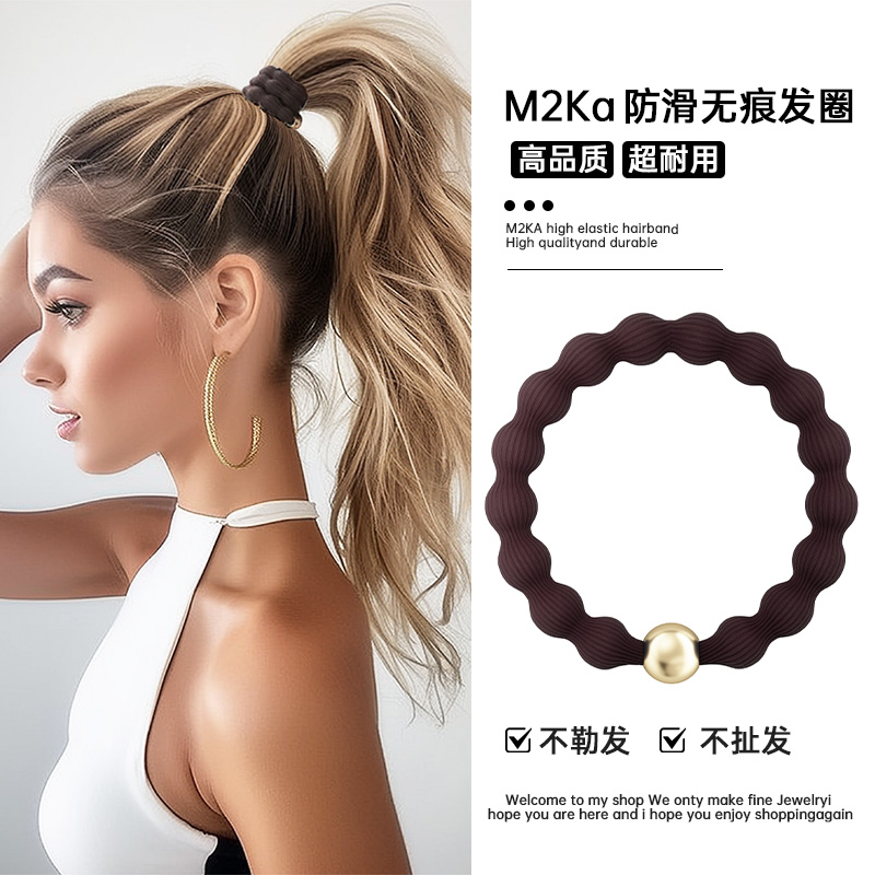 M2ka发圈女高端新款扎头发神器头绳高弹力高马尾丸子头橡皮筋发绳