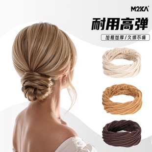 M2Ka毛巾發(fā)圈女夏透氣新款 盤發(fā)頭繩耐用不扯發(fā)扎丸子頭發(fā)繩橡皮筋