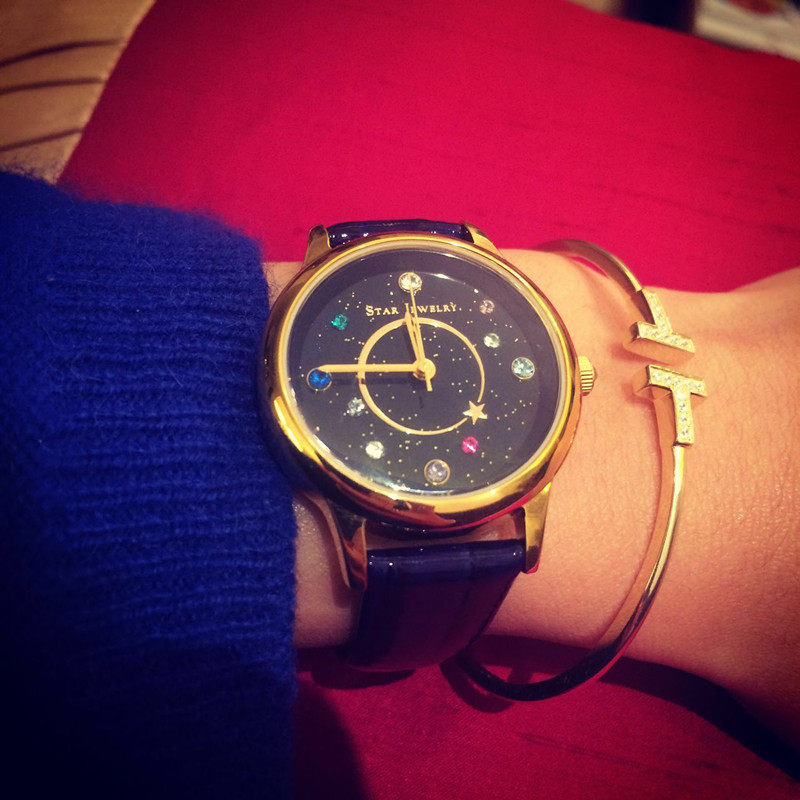 限量款星空star jewelry 月亮星星系 粉钻手表 情人节 圣诞节礼物