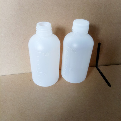 包邮100ml塑料瓶小瓶样品瓶分装瓶 带刻度瓶子半透明水剂瓶
