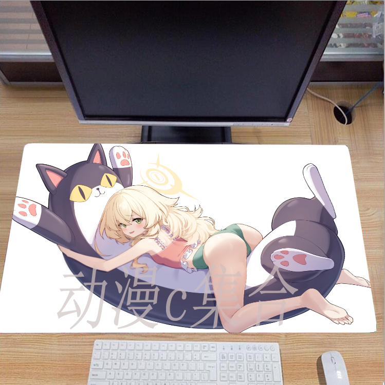 碧蓝档案笑面教授鼠标垫动漫游戏周边开学毕业二次元宅男生日礼物