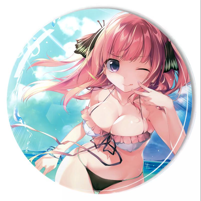 五等分的花嫁中野二乃双闪镭射毛绒胸章游戏周边吧唧马口铁谷子