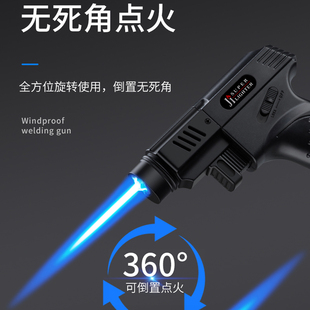 新款防风焊枪打火机充气点雪茄艾灸烧猪毛烘焙高温直冲喷枪点火器