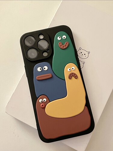 原创丑萌搞怪可爱有趣治愈创意小怪兽手机壳