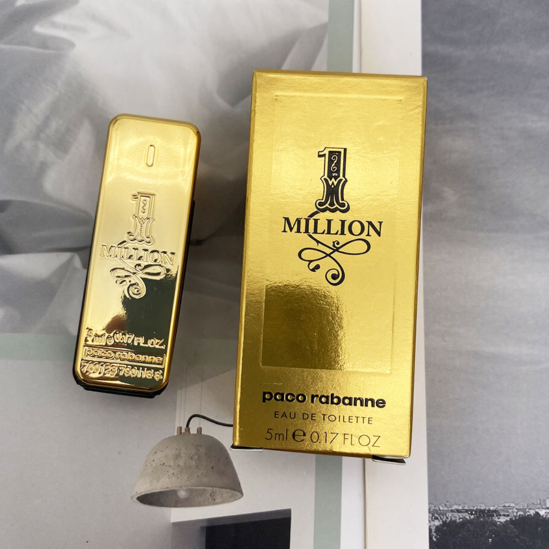 原装Paco Rabanne帕高1 Million百万金砖男士淡香水EDT中样Q版5ML