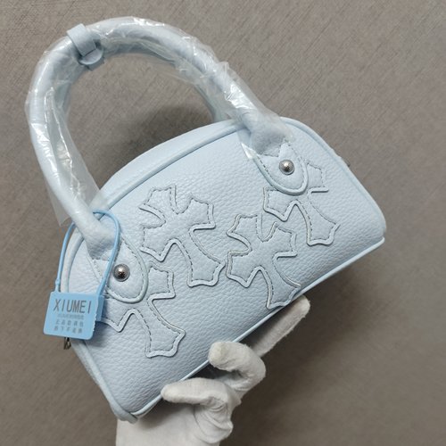 Fashion高颜值克罗芯手提小方包精致保龄球手提包单肩斜挎包包女