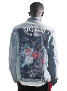 全新正品Profound Aesthetic Floral Patch油画花卉牛仔外套