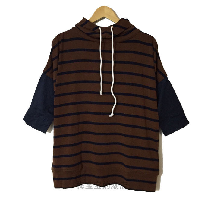 全新正品CLOT 2016FW CLASSIC PONCHO条纹斗篷套头连帽卫衣帽衫