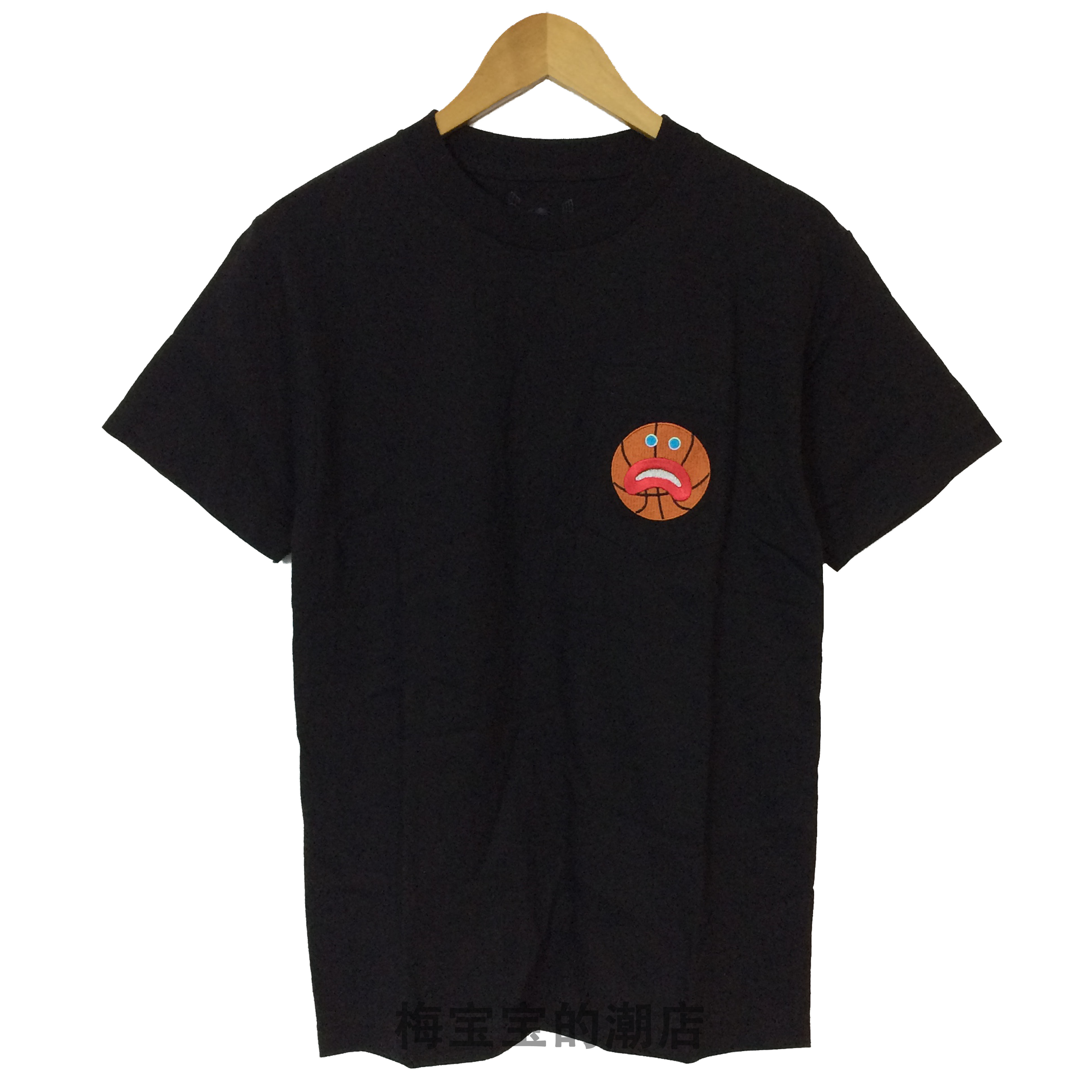 全新正品3125C 恶魔篮球 笑脸哭脸 LOGO刺绣男女同款休闲短袖T恤