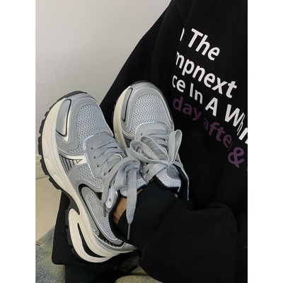 学院风复古厚底百搭老爹鞋