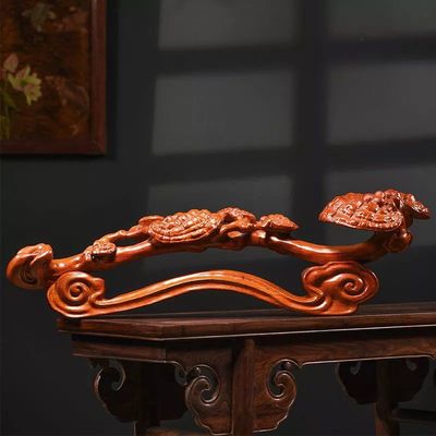 花梨木雕摆件中式家居红木实木灵