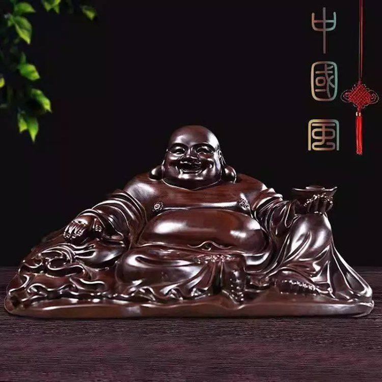 黑檀木雕弥勒佛像摆件招财布袋坐笑佛红木实木工艺品家居客厅摆设,家居饰品,装饰摆件,淘宝优惠券,粉丝福利购,淘宝优惠卷