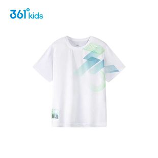 【商场同款】361童装男童短袖针织衫2024夏季中大童新针织衫短袖