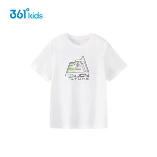 【商场同款】361童装男童短袖针织衫2024夏季中大童新针织衫短袖