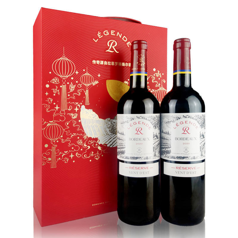 大牌法国红酒拉菲传奇传说波尔多干红AOC葡萄酒梅洛赤霞珠送礼