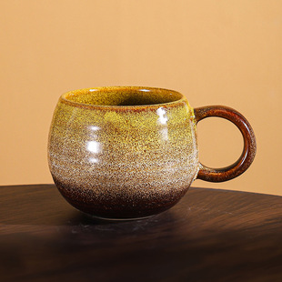 【500ml复古马克杯】日式陶瓷杯子粗陶咖啡杯窑变vintage杯子
