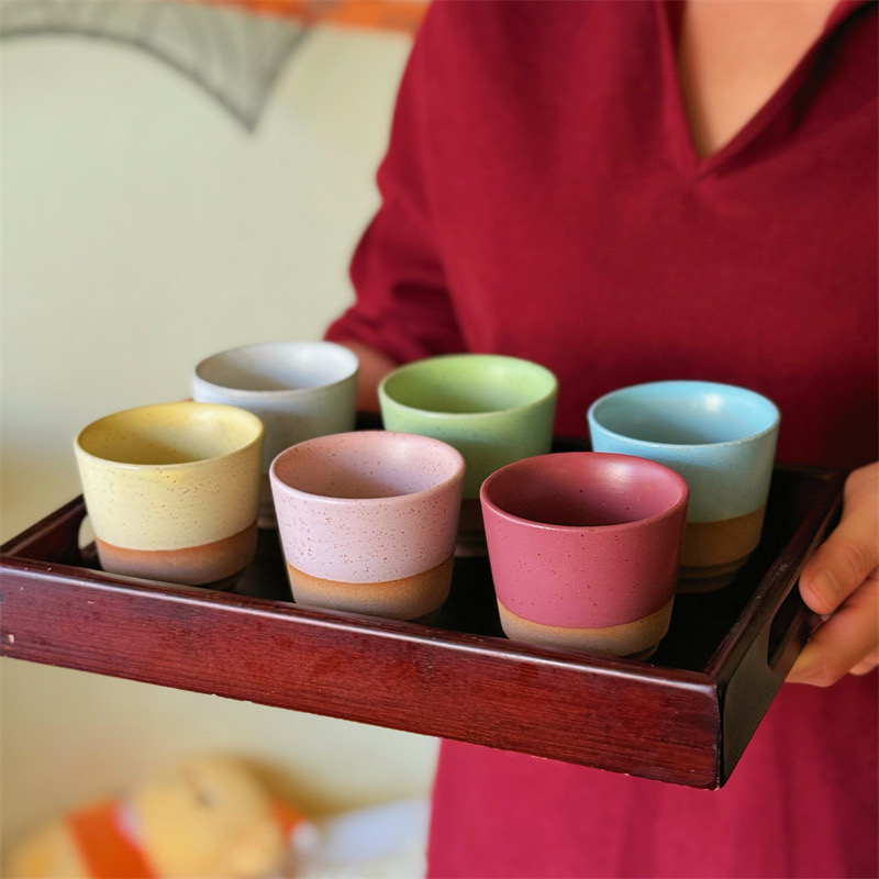 【双色功夫茶杯】陶瓷140ml窑变釉星点咖啡杯水杯主人杯小茶杯