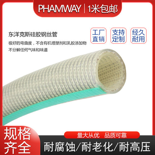 进口TOYOX东洋克斯TFS-25/32/38/50/63食品级耐油钢丝透明PVC管