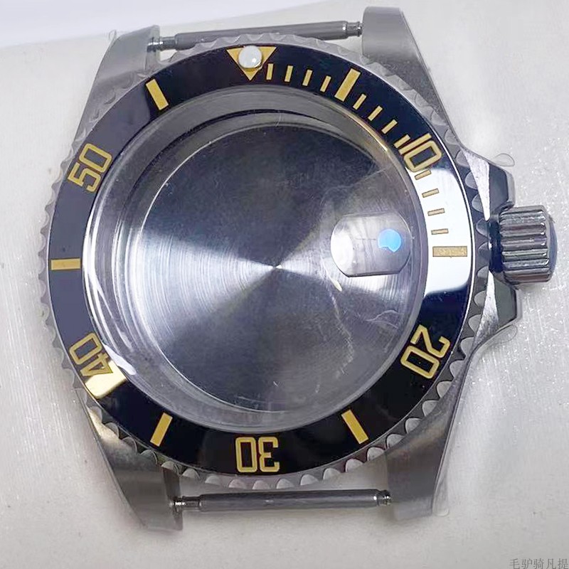 40mm 手表配件全自动机械表表壳蓝宝石玻璃精钢装配NH34/NH35机芯