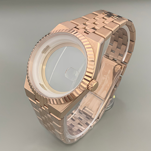 39.5mm新款 配件适配NH35自动机械机芯 代用陆使表壳表带不锈钢改装