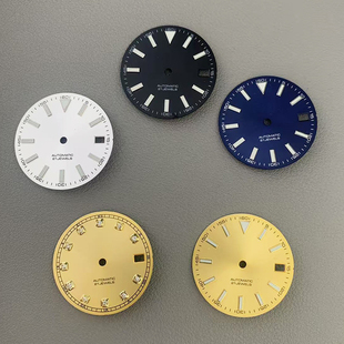 日志改装手表配件表盘28.5mm字面适配装NH35机芯