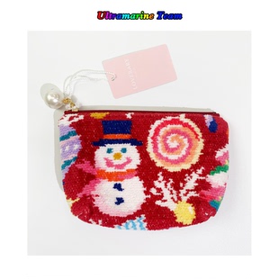 日本loverary by feiler 圣诞红雪人饺子包 收纳包