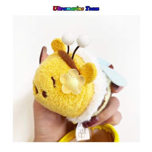 日本东京迪士尼 Tsum Tsum系列 蜜蜂造型小熊维尼噗噗 小号公仔