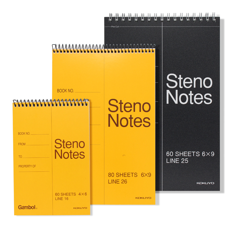 3本装日本笔记本上翻线圈本steno notes口译速记本螺旋