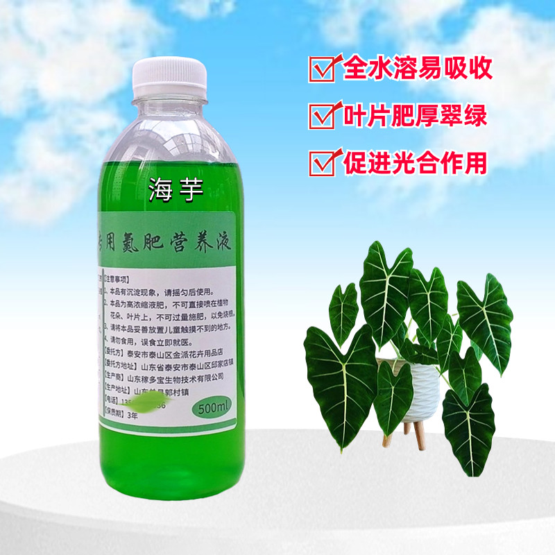 萨利安海芋专用氮肥营养液家盆栽天鹅绒白犀牛大仙女浓缩水溶花肥