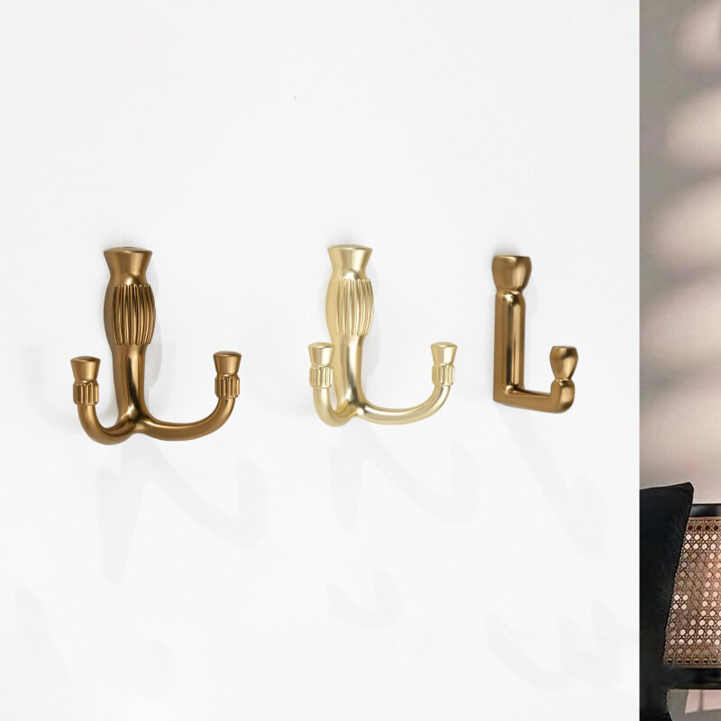 法式复古合金挂衣钩打孔固定壁挂