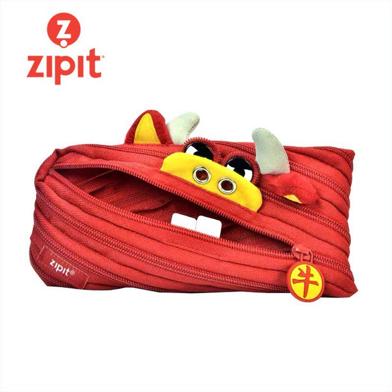 zipit牛年限定款拉链包大容量怪兽笔袋男女孩学生文具袋儿童礼物