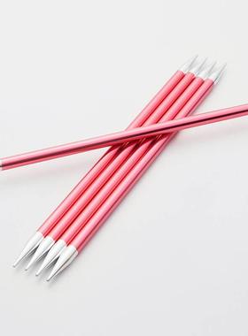 印度KnitPro Zing 多彩铝制双头棒针（20cm）双头短直针 袖子领口