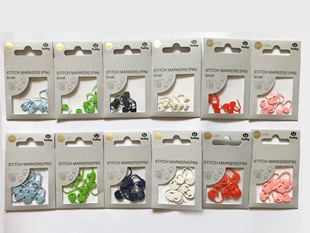 日本进口编织工具广岛TULIP郁金香手工计数别针计数扣心形记号扣