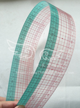 日本可乐Clover方眼定规打版尺25-052/053/054/041/042可弯曲50cm
