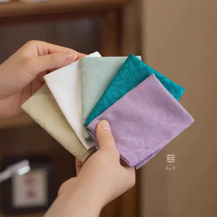 知舍茶巾联珠团羊纹抹布瞬吸水传统纹样中国色茶席新中式纯色全棉