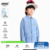 男童翻领牛仔上衣2026春新款 安奈儿童装 XB611074 商场同款