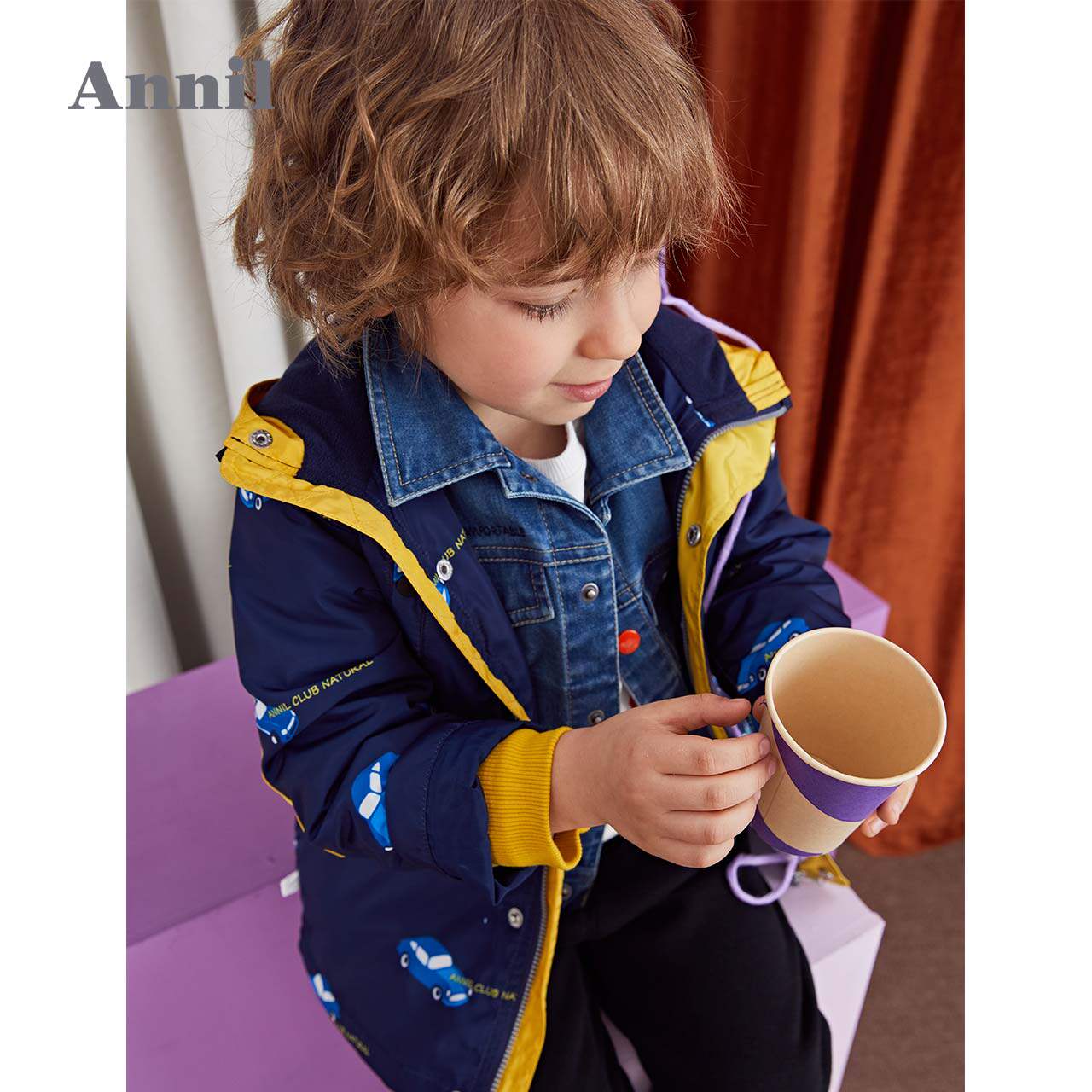 商场同款安奈儿男童秋季外套秋冬款儿童防风衣幼儿上衣冲锋衣夹克|ruв категории Детская одежда, пальто/пиджак/пальто, ветровка - от Buy2taobao.com для оказания профессиональной услуги покупки агента Taobao