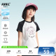 女童短袖 安奈儿童装 T恤夏新款 短款 速干 修身 记忆棉凉感T
