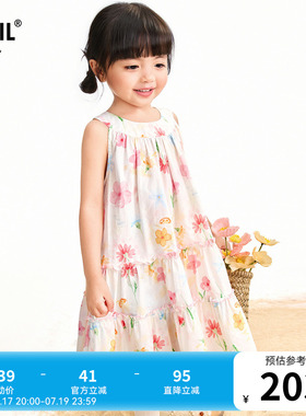 【商场同款】安奈儿童装女童无袖连衣裙2026夏新款蛋糕裙XG623123