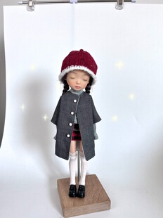 小布娃衣【冬季新款】ob22ob24风衣外套azone灰色大衣