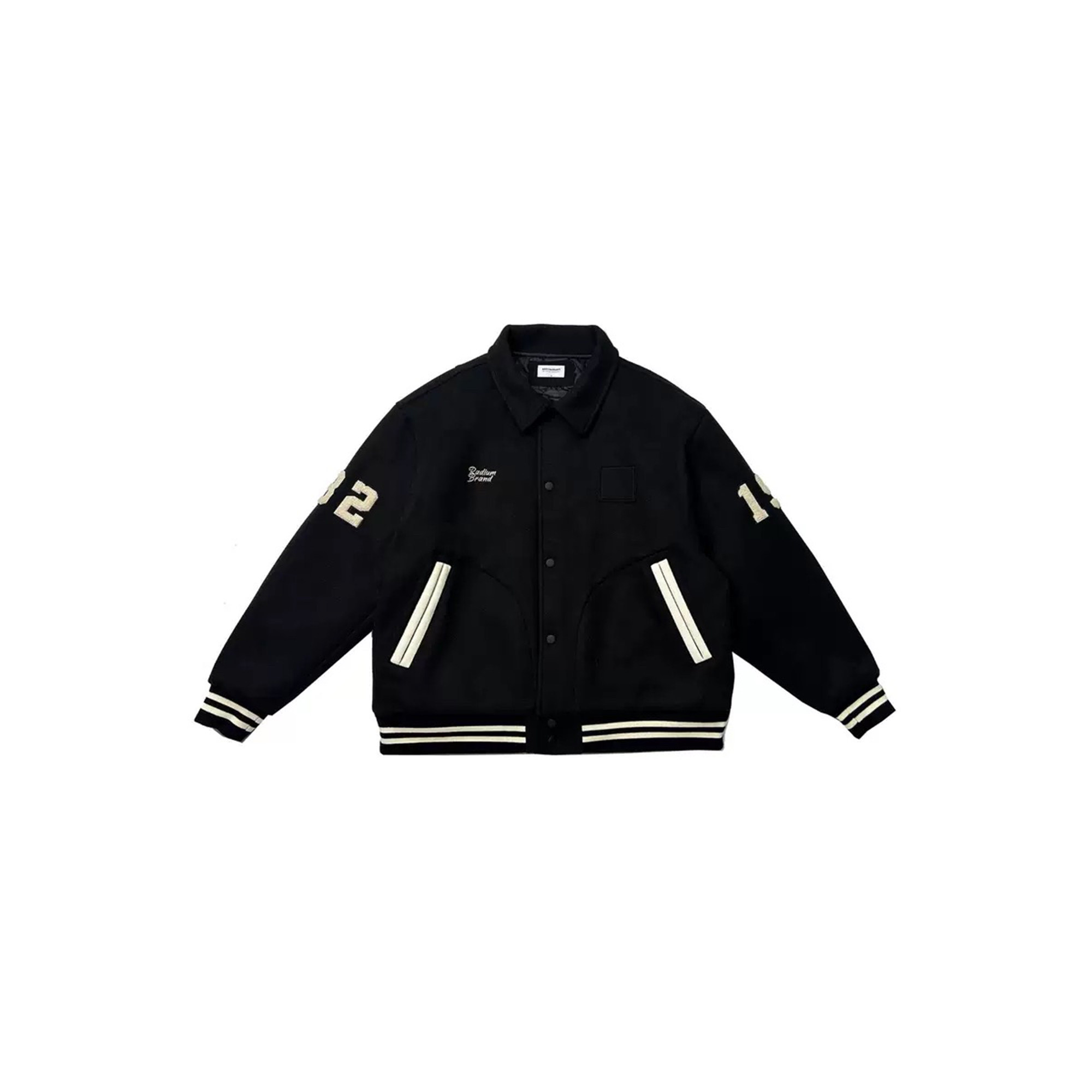 RADIUM日系复古杜邦棉黑色男夹克美式运动棒球服棉衣情侣休闲外套