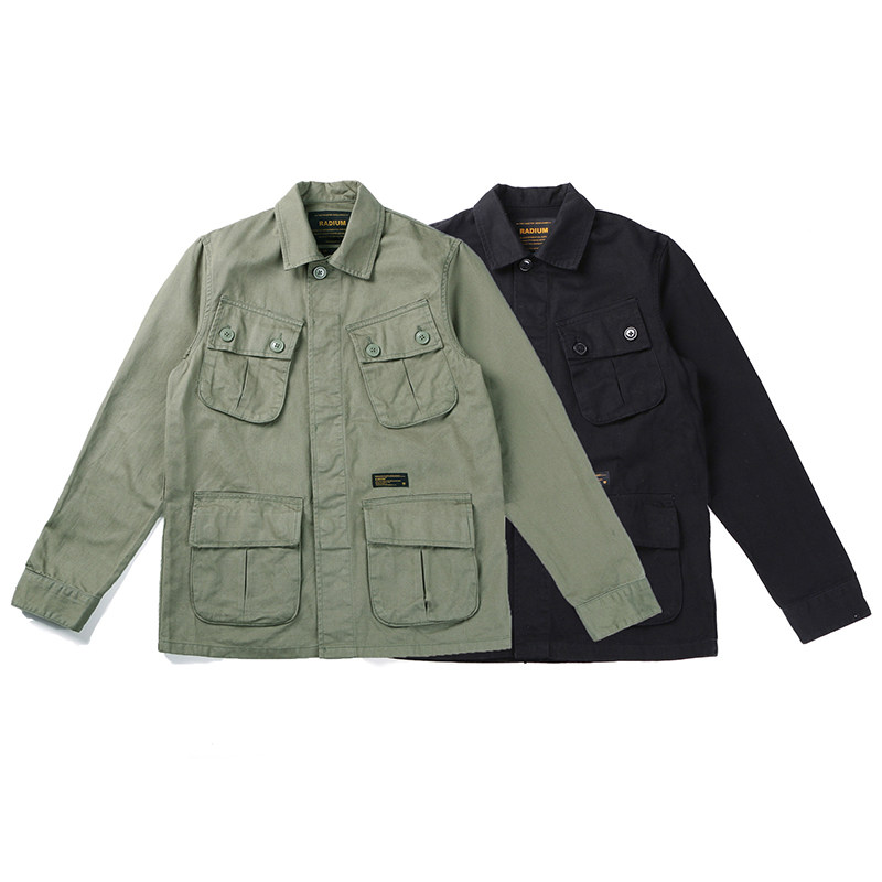 radium 四袋工装夹克 日系潮牌复古阿美咔叽军事男士夹克外套
