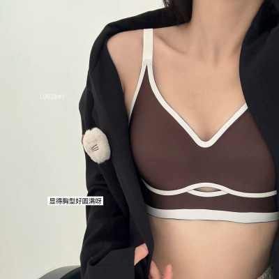 运动内衣女聚拢无钢圈文胸固定杯