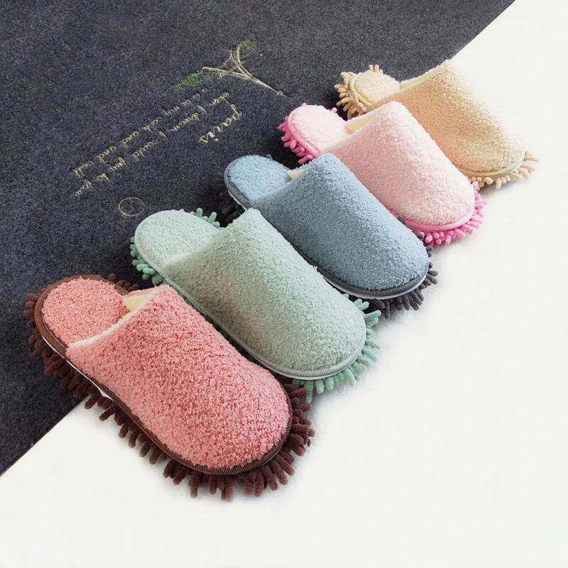 小清新情侣款懒人神器 拖地扫地板家居清洁拖把鞋 静音擦地拖鞋