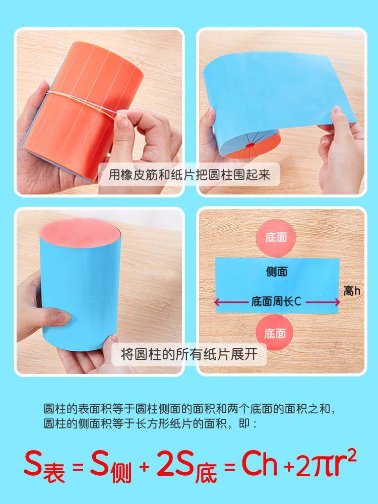 圆柱圆锥体体积推导教具学具体积比小学六年级圆柱体体积表面积演