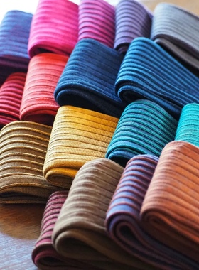 il Regalo日本高端正装长筒条纹男袜 双面穿