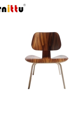 furnittu实木设计师家具eames plywood lounge chair弯曲木休闲椅